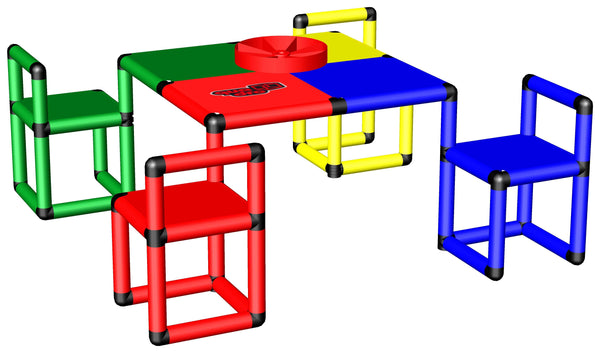 Play Table with 4 Swivel Chairs