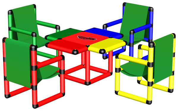 Play Table with 4 Armchairs