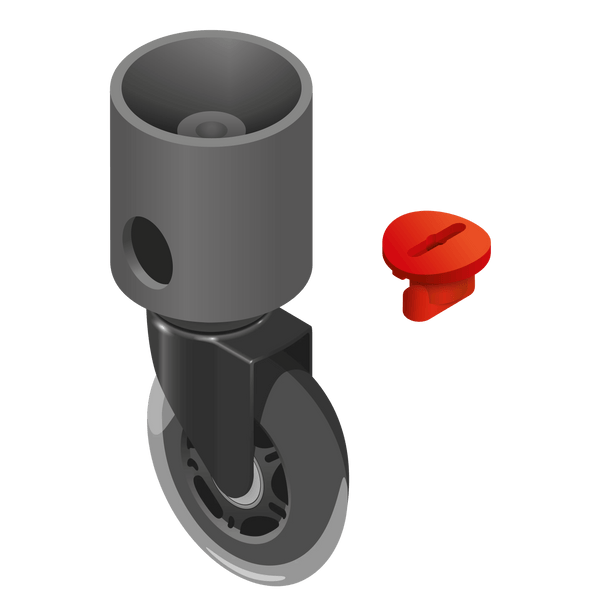 Solid Rubber Caster  Set